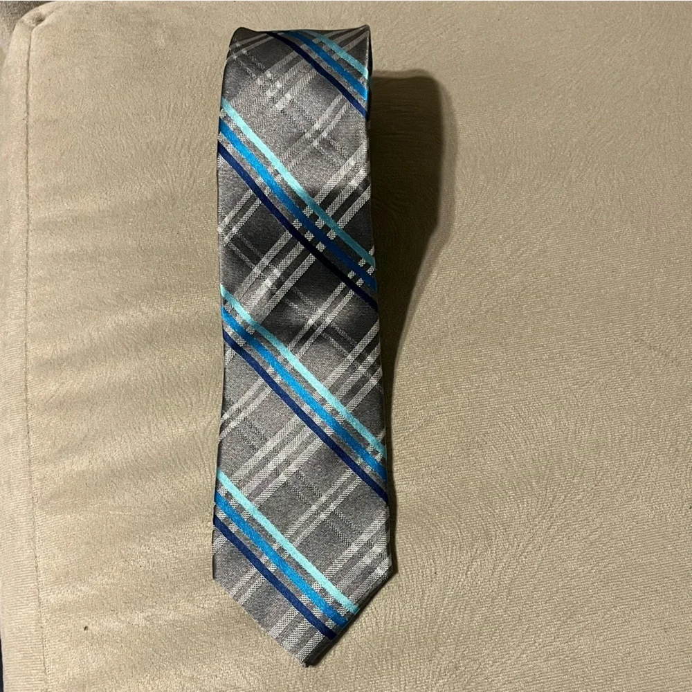 Express Corbata A‎ rrallas de hombre silver, Azul 61”long